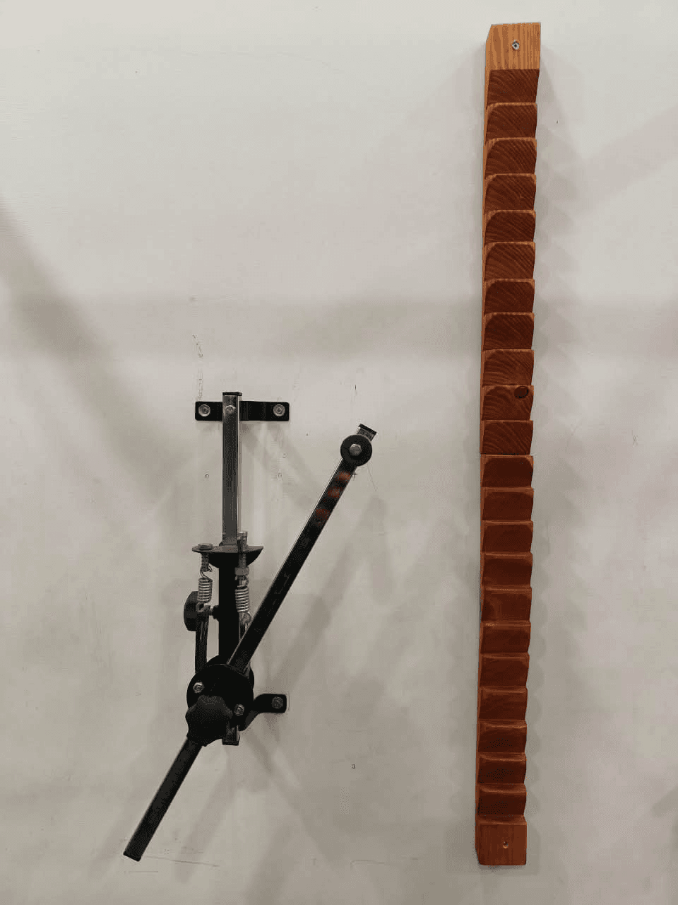 Physiotherapy equipment mounted on the clinic wall